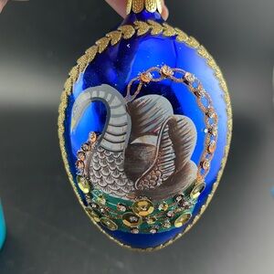 Joan Rivers Glass Russian Egg Christmas Ornaments Classics Collection